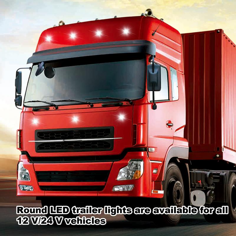 Trailer Side Marker Light Front Rear LED Indicator Front Rear Side Marker Light Indicator Clearance Indicator Lamp Caravan