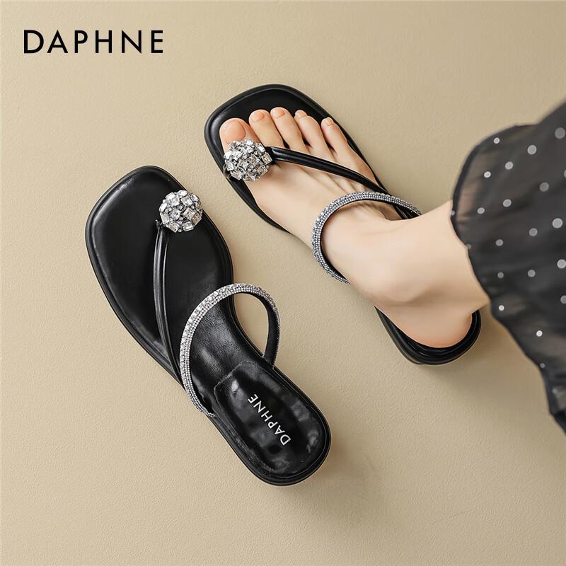 Daphne Women s Open Toe Chunky Mid-Heel Sandals 38