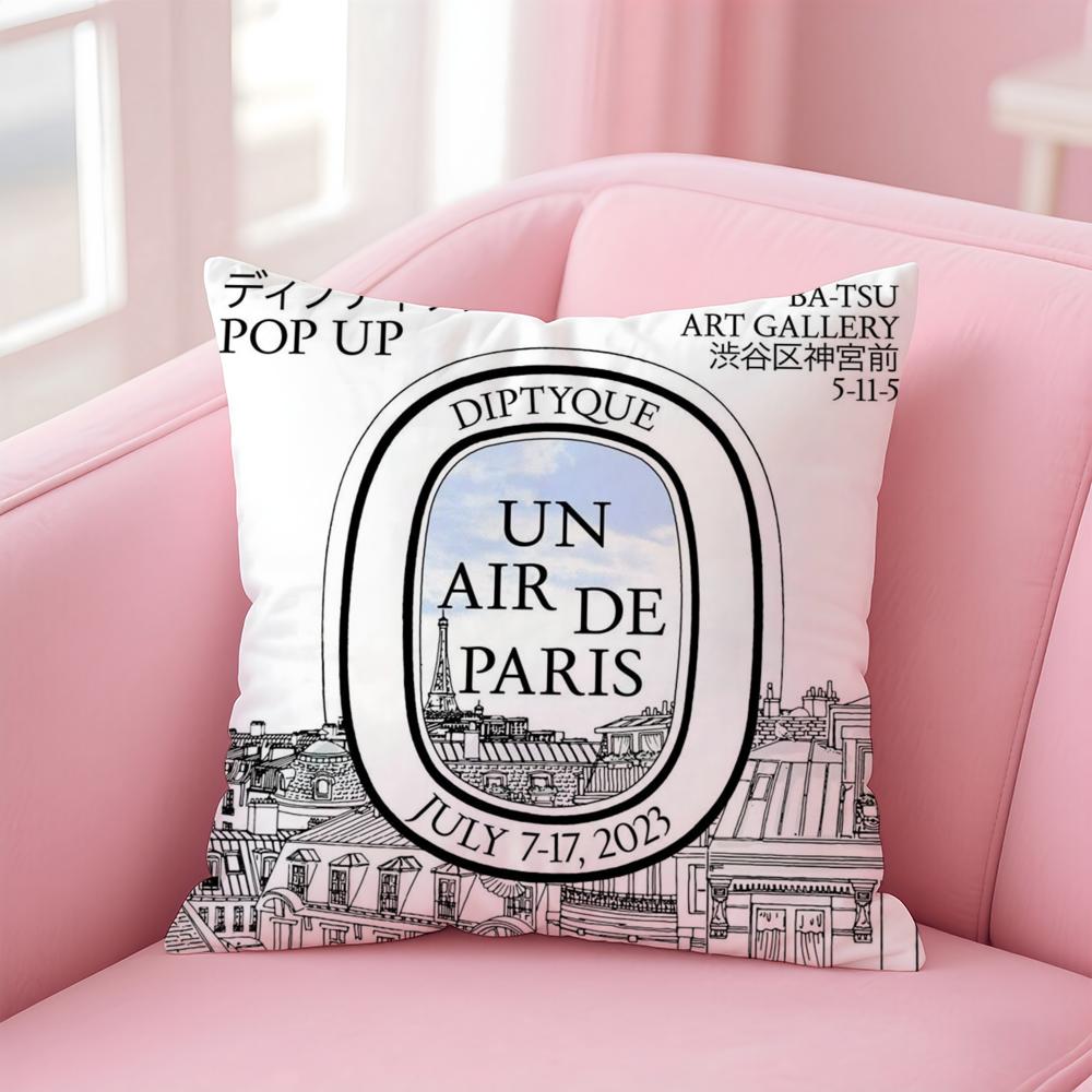 Luxury D-Diptyque Cushion Cover Home & Car Multi-Scene Pillow Cover - Reversible, Soft & Durable for Daily Use