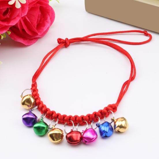Handmade Red Rope Cat Collar with Cute Bell Fashion Lightweight Comfortable Pet Accessories