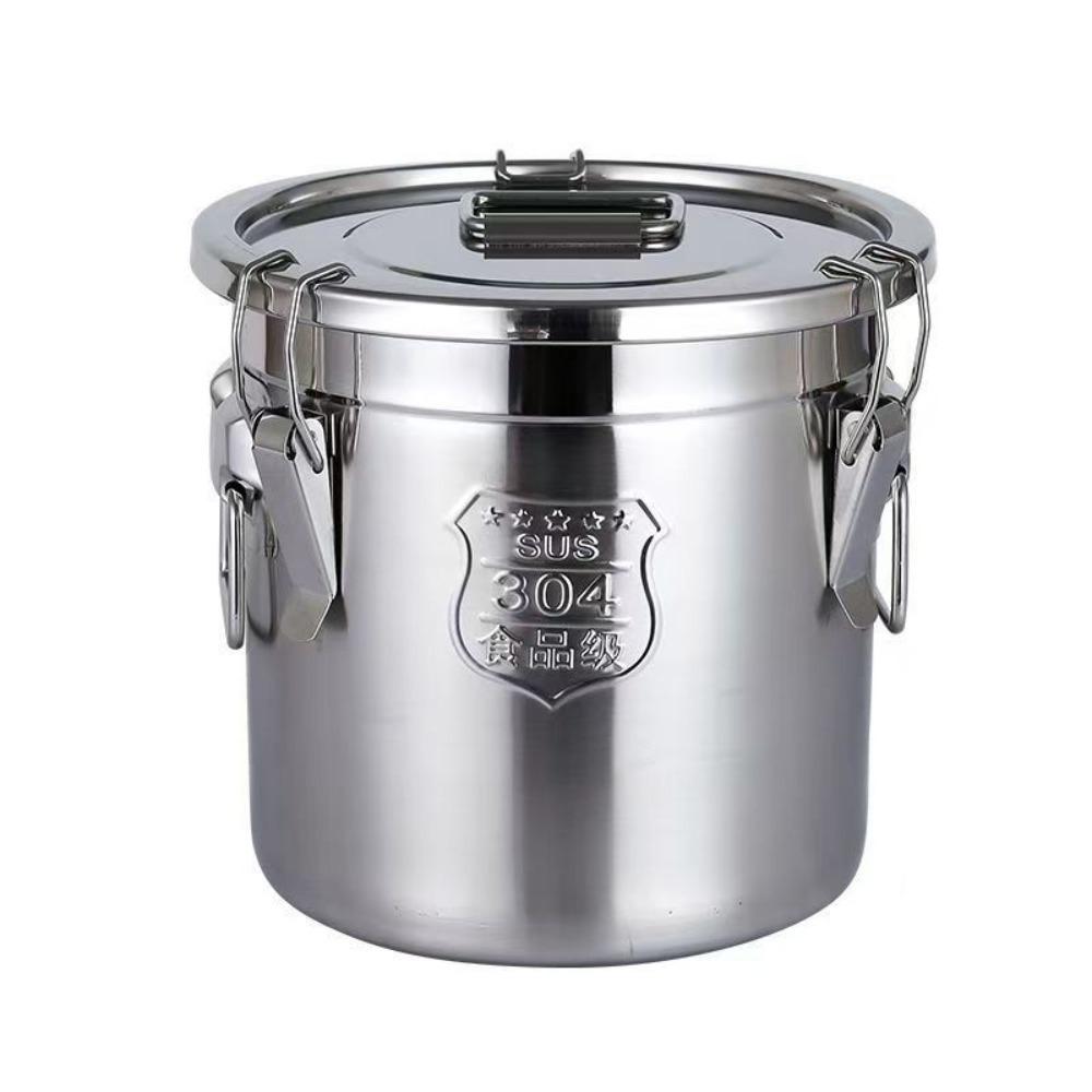 Moisture-proof Kitchen Grain Container 304 Stainless Steel Flour Storage Box Canteen 6 L-304 SUS