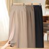Stilvolle Eis-Seiden-Hose mit hohem Bund für 50-jährige Frauen - Locker, Elastisch, Gerade geschnitten, Sommerliche Freizeitkleidung