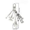 Gothic Skeleton Ghost Keychain Halloween Metal Skeleton Pendant Car Keyring Bag Hanging Decoration Pants Ornament Gifts