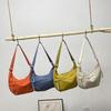 Borsa a Spalla Trendy da Donna in Tessuto Morbido Colore Unico Stile Casual Grandi Borse a Tracolla Borse Hobo a Spalla per Donne