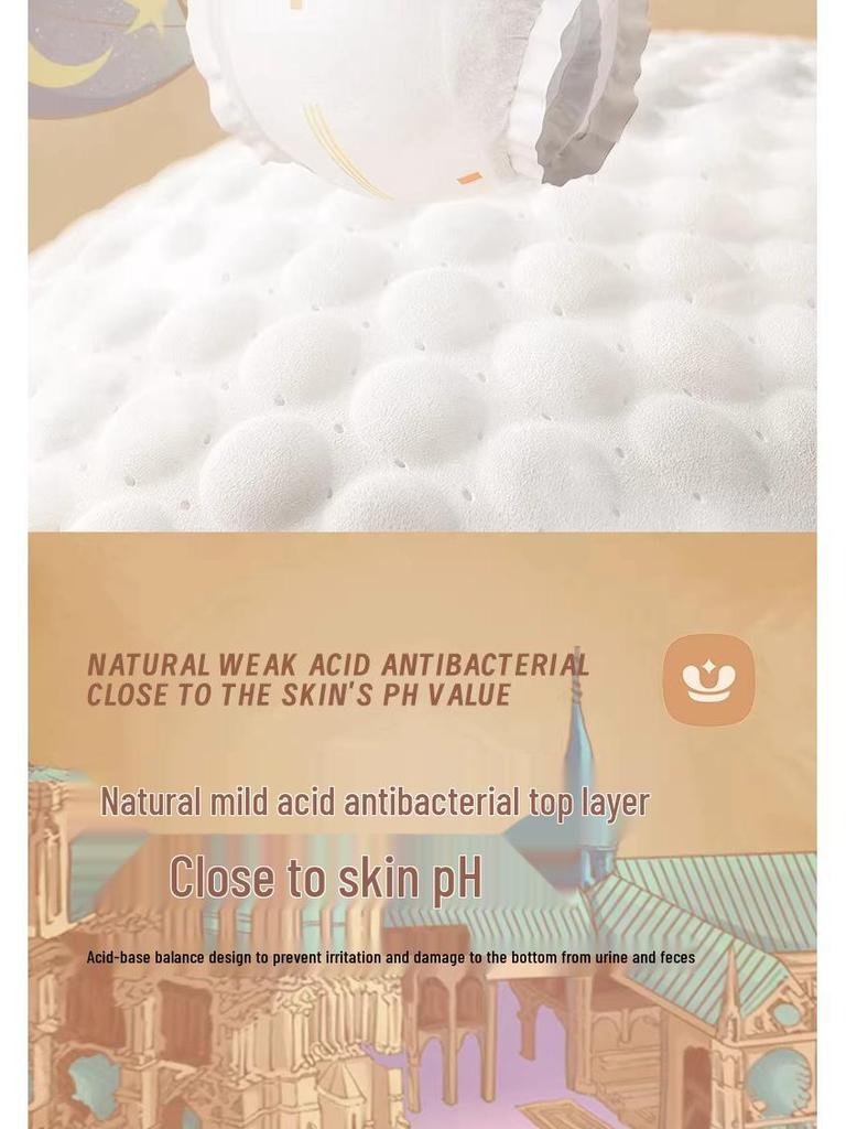 Youlebo (ULOP) Dream Paris Ultra-thin Breathable Baby Pull-up Diapers.