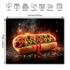 1pc Hot Dog Party Backdrop Banner - Durable Decor For Birthday Wedding Christmas Indoor Outdoor Hot Dog Theme Party Decor
