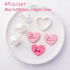 4pcs Valentine's Day Love Letter Cookie Mold Heart Fondant Cake Decorating Tools Wedding Party Handmade Gift Baking Accessories