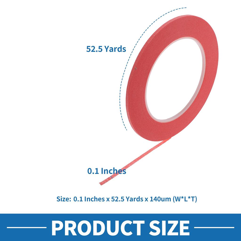 Taśma malarska ABSOPRO Łatwa do usunięcia, 0,1" x 18,9" (48m), Taśma Maskująca Master, Różowa