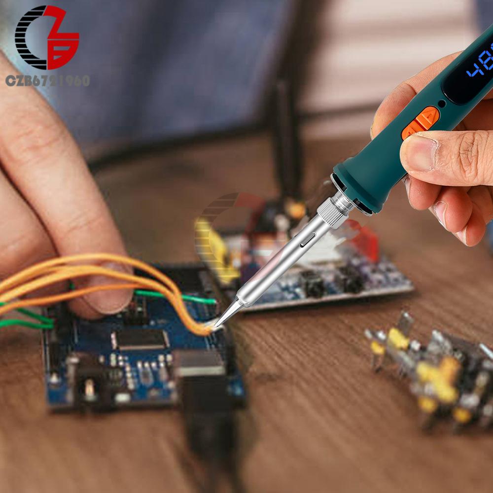 Soldering Iron Kit 120W Adjustable Temperature Solder Iron Thermostatic Rapid Heating Smart Welding Iron 220V for Soldering DIY