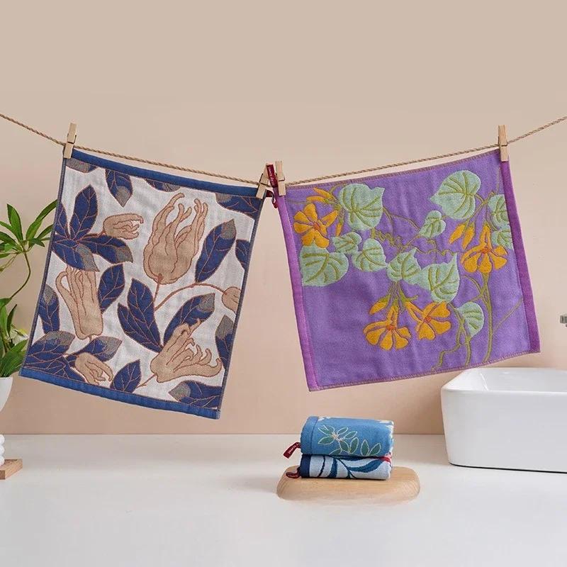 34x40cm Large Hand Towel 4Layer Cotton Gauze Quick Dry Kitchen Towel Decorative Pure Cotton Dish Cloth Home Restaurant