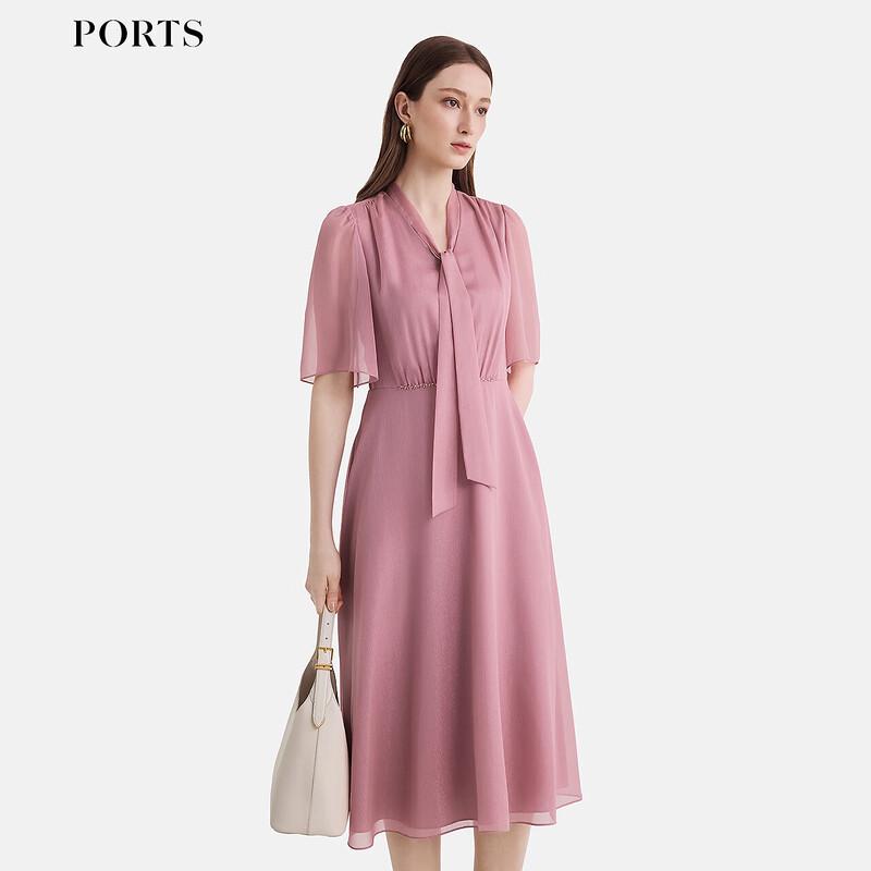 

PORTS Women s Lilac Scarf Collar A-Line Knit Midi Dress 6