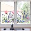 Spring Flowers Window Stickers Glass Static Sticker for Bedroom Living Room Decor Art Decals Kids Girl's Room Decoration Mural