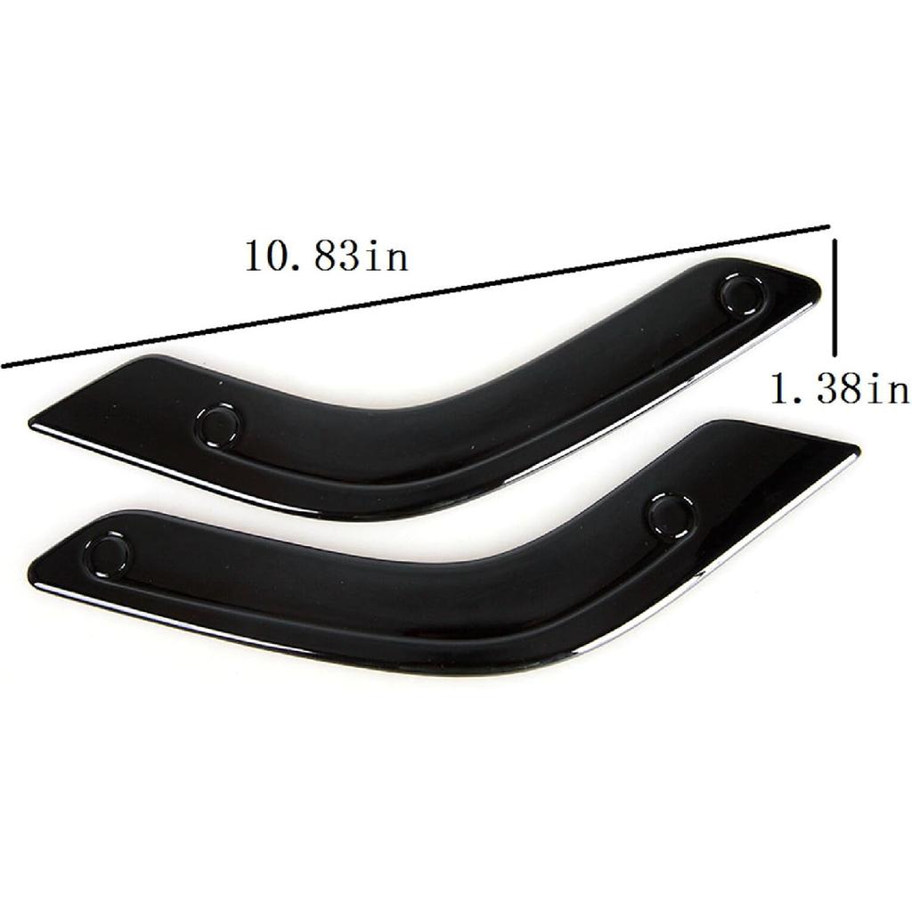 1Pair Interior Door Grab Handle Inserts Cover Trim Replacement 1RC72JAHAD 1RC72JAHAE Left Right Side for 2011-2018 Jeep Wrangler JK (Black)