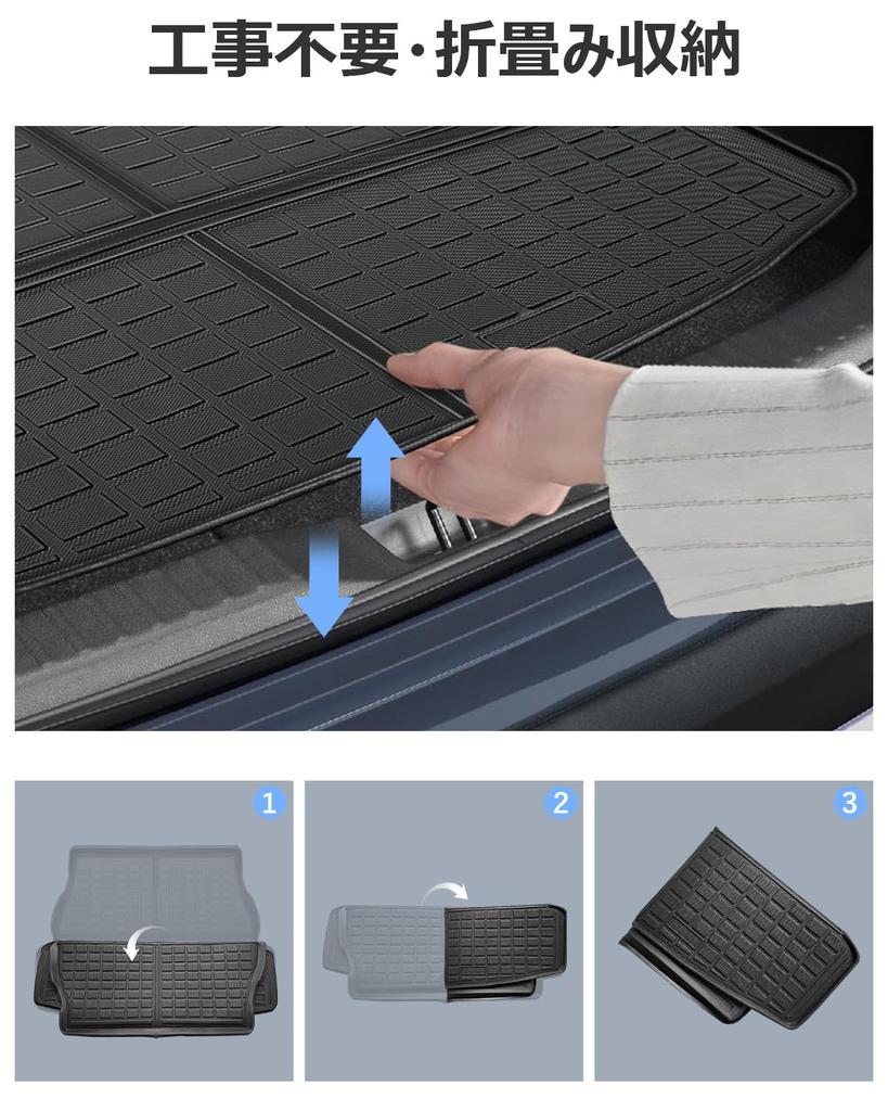 SKTU Luggage Mat Foldable Trunk Mat Waterproof Sheet Cargo Mat Scratch Resistant Waterproof Stain Resistant Black with Honda RZ3 RZ4 RZ5 RZ6 [For