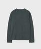 NOIRER Geripptes Henley-Langarm-T-Shirt (Dunkelgrau)