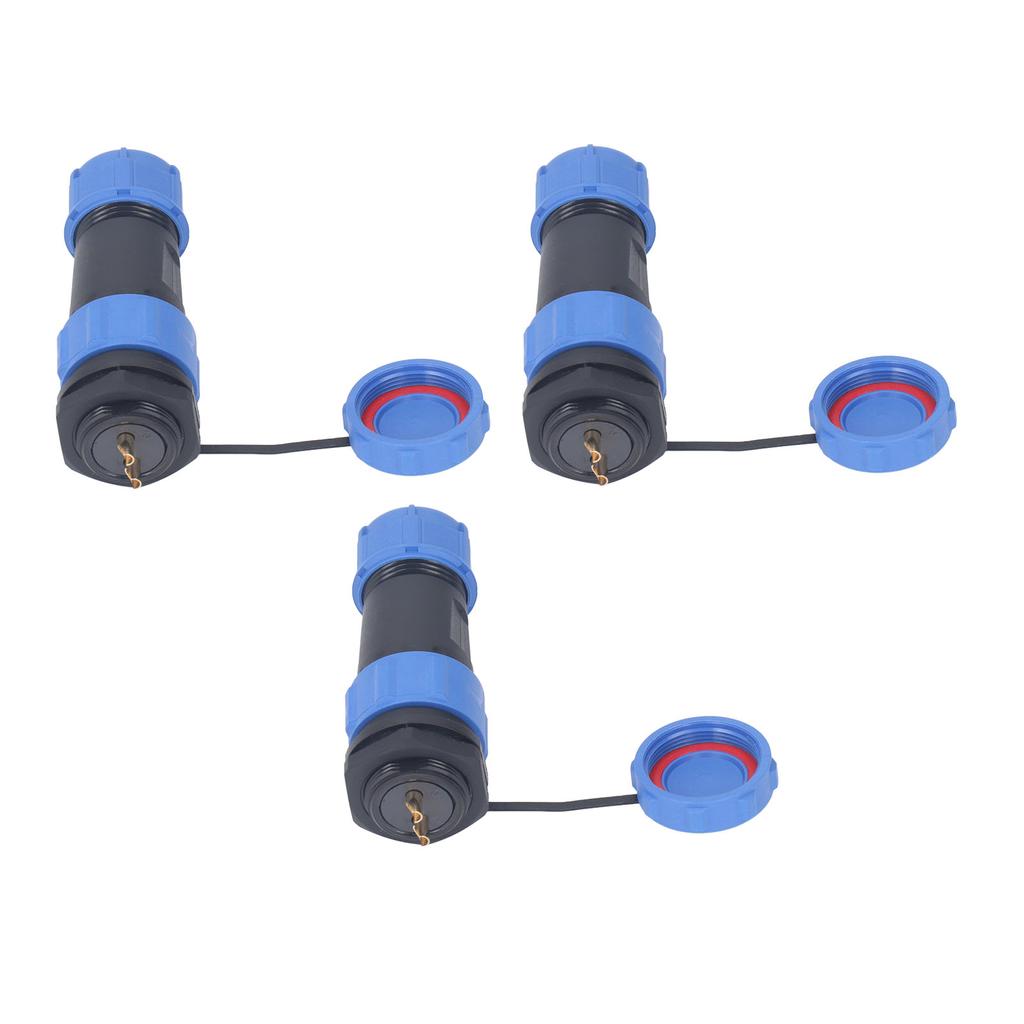 3 Stk. SP21 Luftfahrtstecker 2-polig IP68 Wasserdicht Rückmutterstecker AC500V 30A
