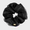 LALA J Organza Hair Scrunchie - Deep Black (JALJHS2BF818FA000)