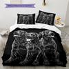 Black Rottweiler Pattern Bedding Home Decoration Birthday Gift (1 * duvet cover + 2 * pillowcase, without core)