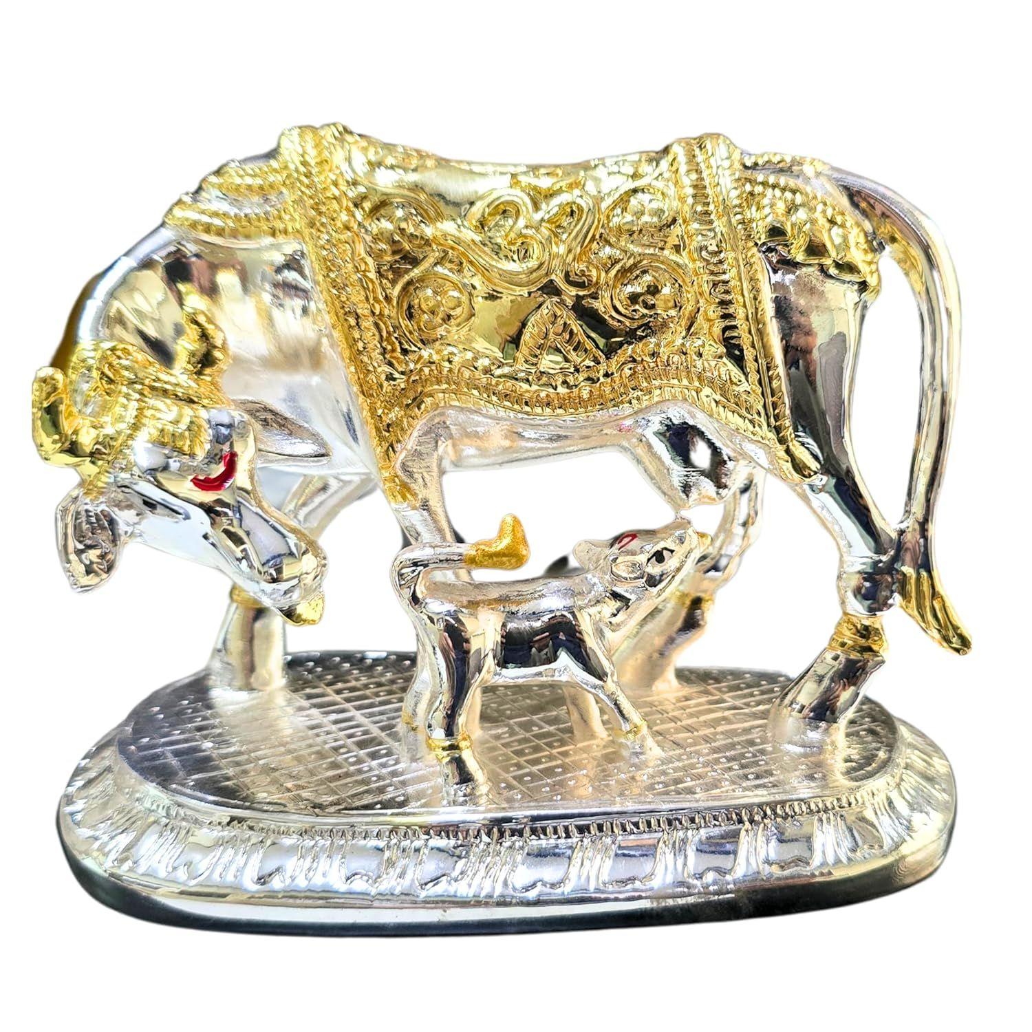 

Ом Камдхену Корова с теленком с золотым и серебряным покрытием | Домашний декор | Гай Бачда Корова и теленок для Васту | Позитивная энергия | Богатство |