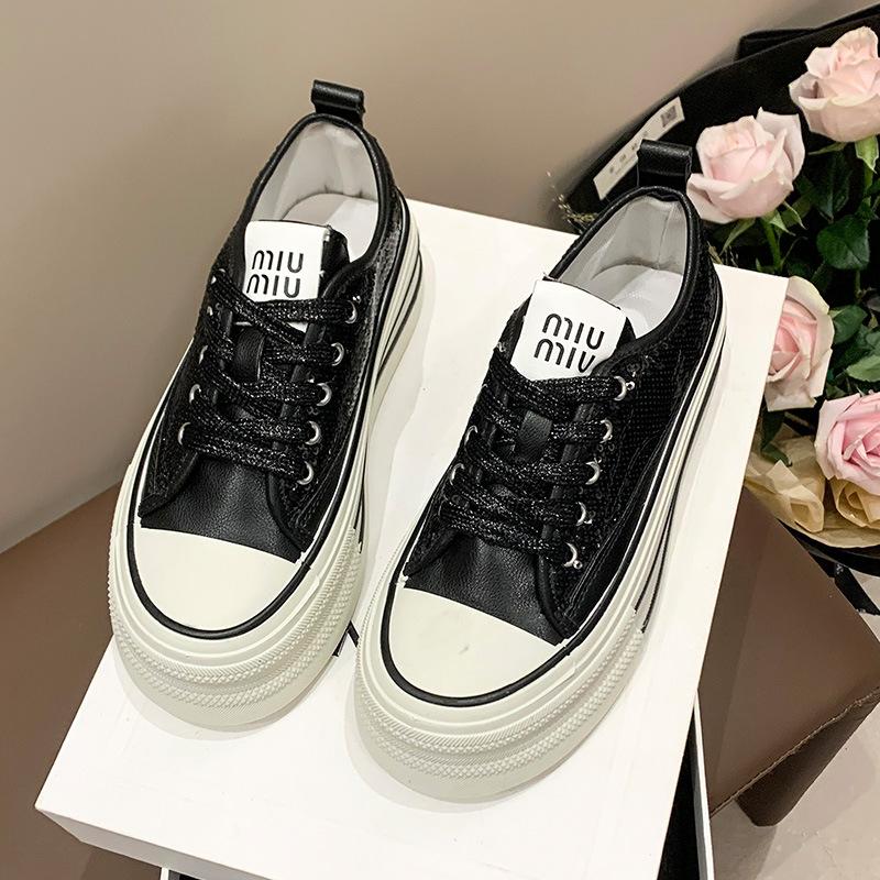 Special platform sequined espadrilles women's 2025 summer new versatile casual board shoes small height increase white shoes