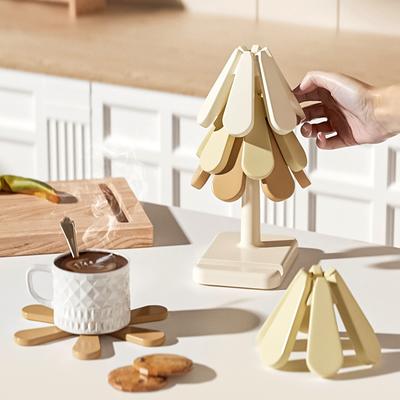 Silicone Trivets For Hot Dishes Washable Tear-Resistant Decorative Place Mats For Dining Table