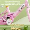 Children'S Folding Bicycle Cute Cartoon Princess Girls Bike With Training Wheels Doll Seat  Basket Kids Boys Cycle Bikes (Pink)