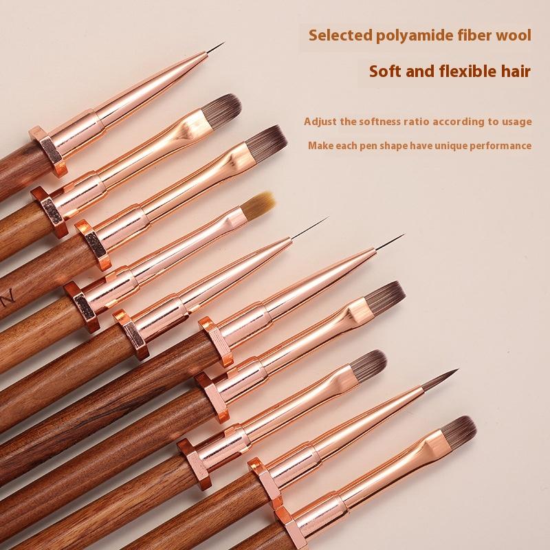 Sandelholz Nagellack Pinsel Ständer Design Malen Nageldesign Stift Detailpinsel Zeichenwerkzeug Maniküre Stift