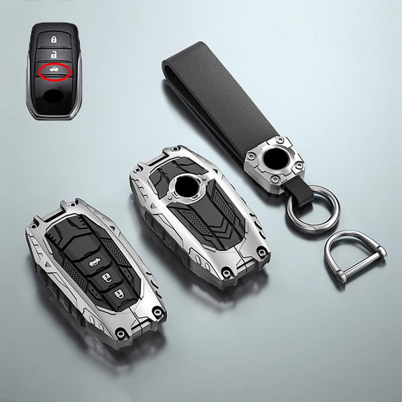 Car Key Case Fob Cover Holder Shell For Toyota Yaris Cross Hilux Innova Fortuner Camry Land Cruiser 200 300 Prado Crown TLK 200
