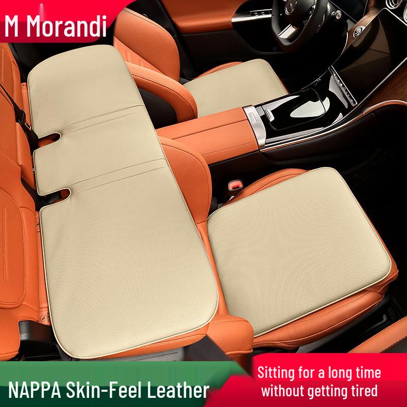 Morandi Nappa Leather All-Season Car Seat Cushion for Mercedes-Benz E-Class/C-Class/GLC/GLB/GLE