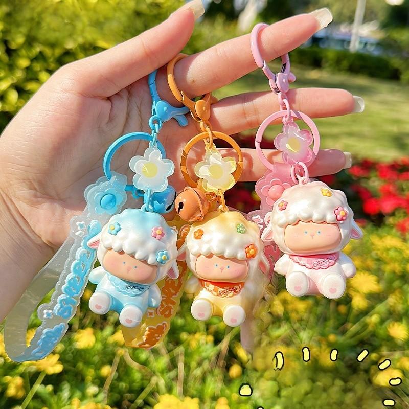 Scarf Sheep Cartoon Keychain Cute Backpack Pendant Decoration Holiday Gift