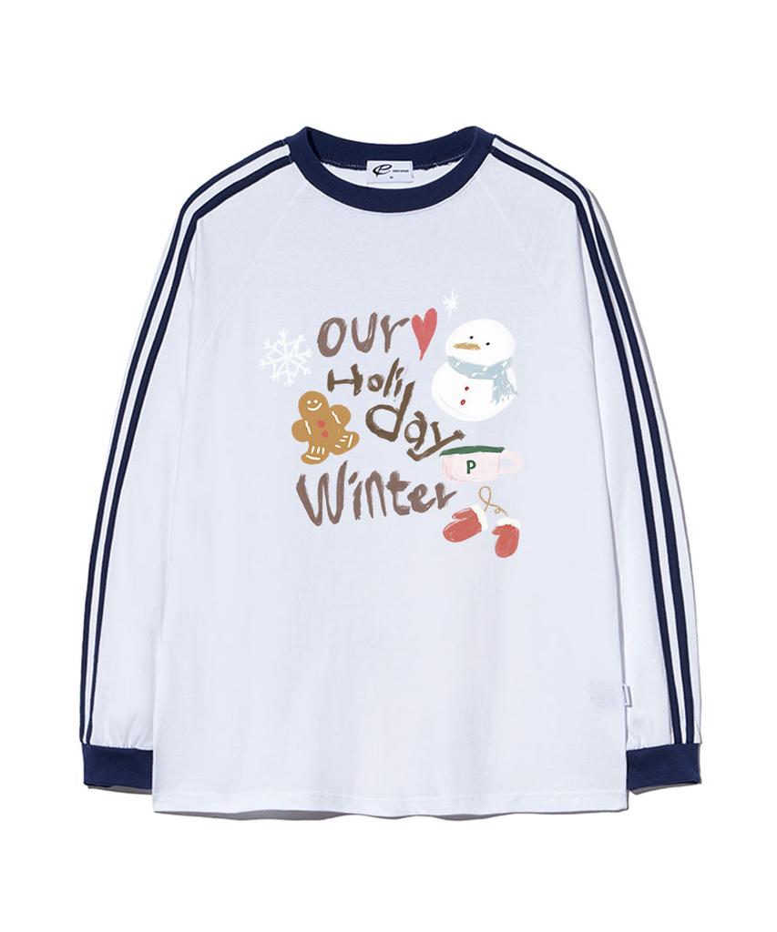 PAGESIISII Our Holiday Winter Print Track Long Sleeve [2 Colors]
