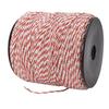 Electric Fence Wire, Electric Livestock Fence Wire, Red and White, Multi-Strand for Electric Livestock Fencing, Keeps Animals in Place