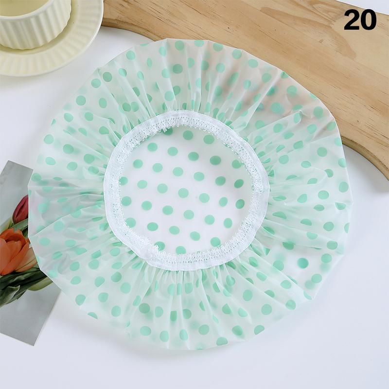 Hair Bonnet For Women Ladies Spa Salon Home Travel Use Flower Pattern Double Layer Shower Cap Waterproof Reusable Printed Bath
