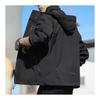 [Joyasslly] Men's Windbreaker, Mountain Parka Jacket, Detachable Hood, Soft Shell Jacket, Outdoor Work Wear, Windproof, Water Repellent, Mountain