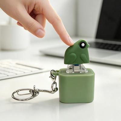Frog Croaking Fidget Toy with Light & Sound Rechargeable Keyboard Fidget Toy Portable Anxiety Relief Fidget Keychain Sensory Decompression Gadget for