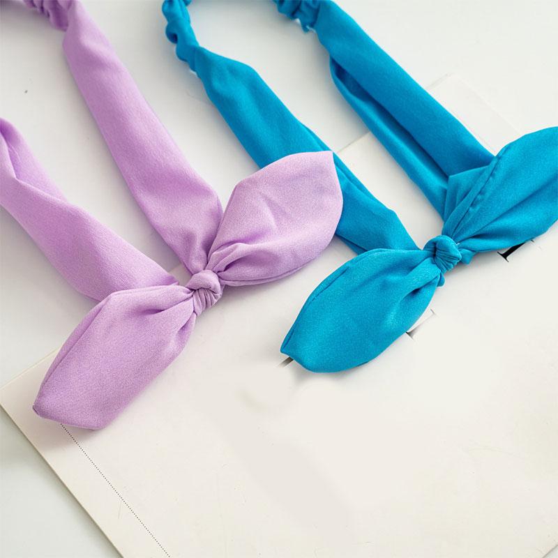 Plain Polyester Rabbit Ear Headband For Women Female Elastic Bow Hairband Headwear Hair Accessories,Orange Plain Polyester Rabbit Ear Headband For Women Female Elastic Bow Hairband Headwear Hair Accessories,Orange