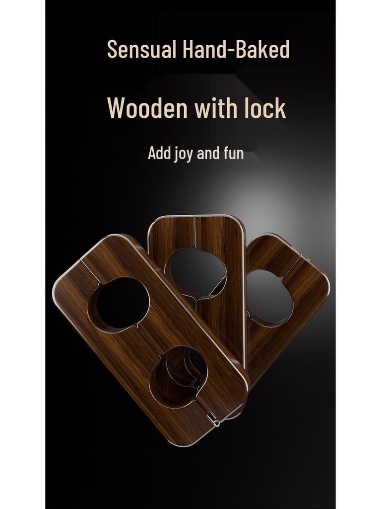 Wooden Erotic Restraint Cuffs: Hand & Foot Limb Restraint Props for Punishment Training