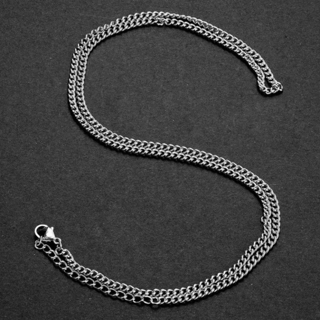 Řetízek z vysoce pevnostní titanové oceli pro muže 3 mm lehký odolný náhrdelník s odolností proti korozi pro každodenní nošení