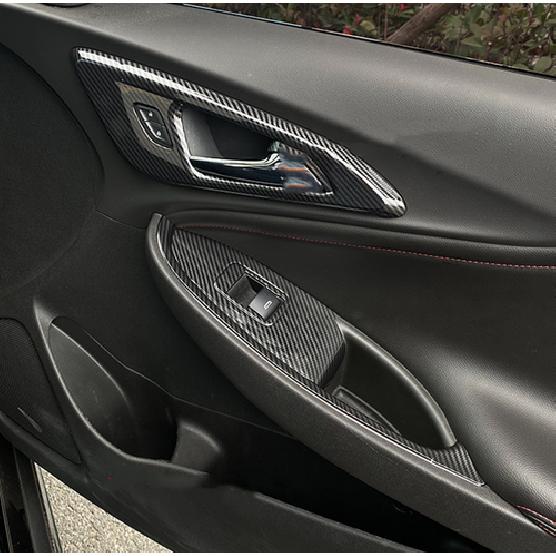 ABS Carbon Fiber Inner Car Door Handle Frame Trim For Chevrolet Malibu 2016-
