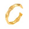French Retro Geometric Concave-convex Bracelet Opening Adjustable Simple Bracelet Copper Material Water-plated 18K Gold