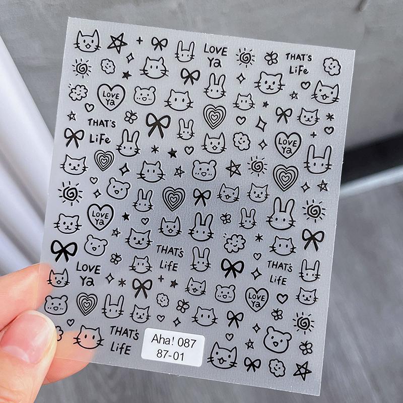 

3D Мультяшный Рельеф Граффити Наклейка для Ногтей Маленький Узор Декоративная Наклейка Наклейки для Нейл-арта Инструмент для Маникюра Шармы для Маникюра Декаль as the picture