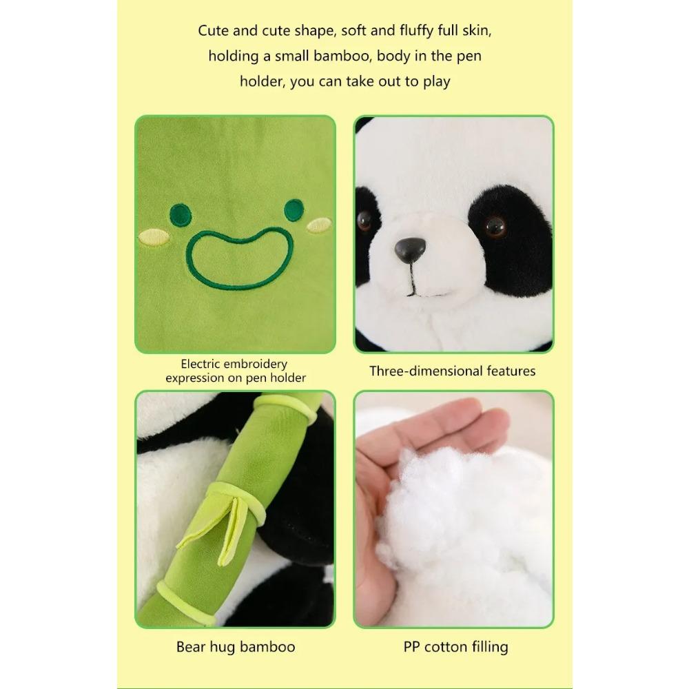 1 Collection Cute Bamboo Tube Panda Plush Kawaii Tearful Panda Stuffed Animal Plushie Super Soft Hugging Pillow