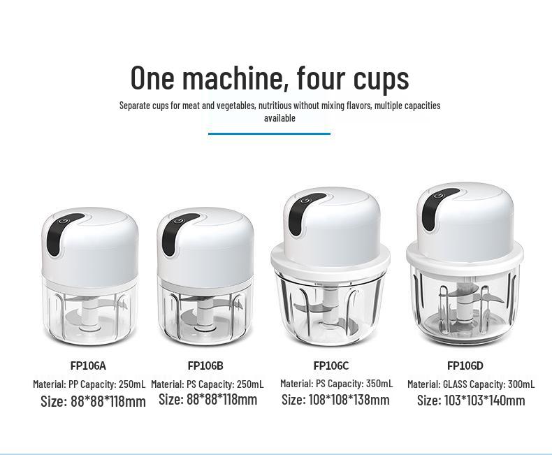Wireless Mini Electric Garlic Press & Chopper: Automatic Stirrer, Peeler, Mincer, Baby Food Maker