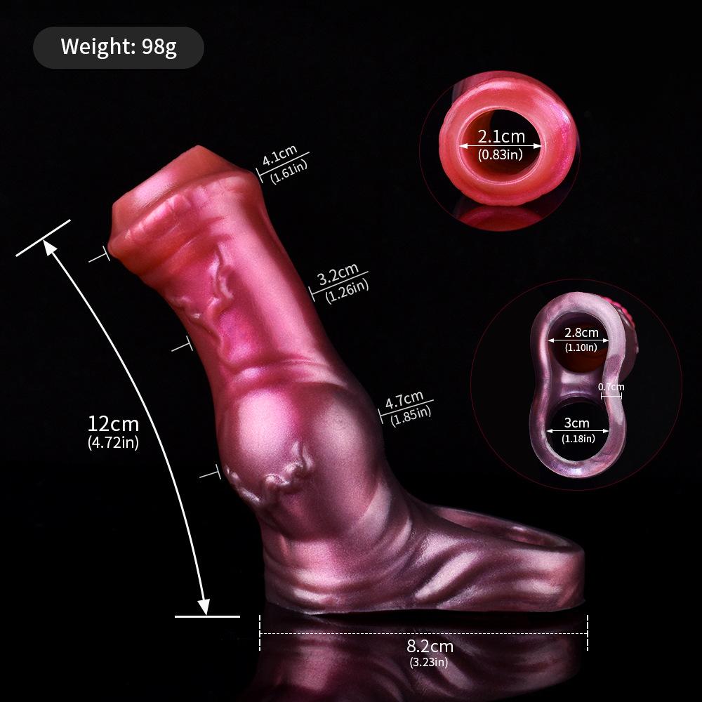 Silikonový návlek na penis Kondom Prodloužení Měkké Realistické Dildo Sexuální hračka pro dospělé pro Muže Ženy Pegging Strap On