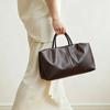 Große Kapazität Leder Tote Bag Damen Retro Marc Plissiert Fauler Wolkenbeutel Premium Leder Pendler Umhängetasche