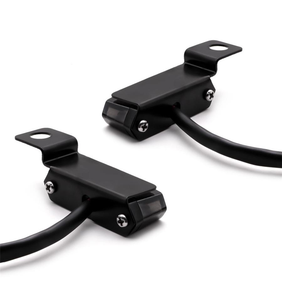 For Honda Yamaha Kawasaki Suzuki 2PCS Flowing Water Universal Mini LED Motorcycle Turn Signal Light Brake Clutch Lever Flashers