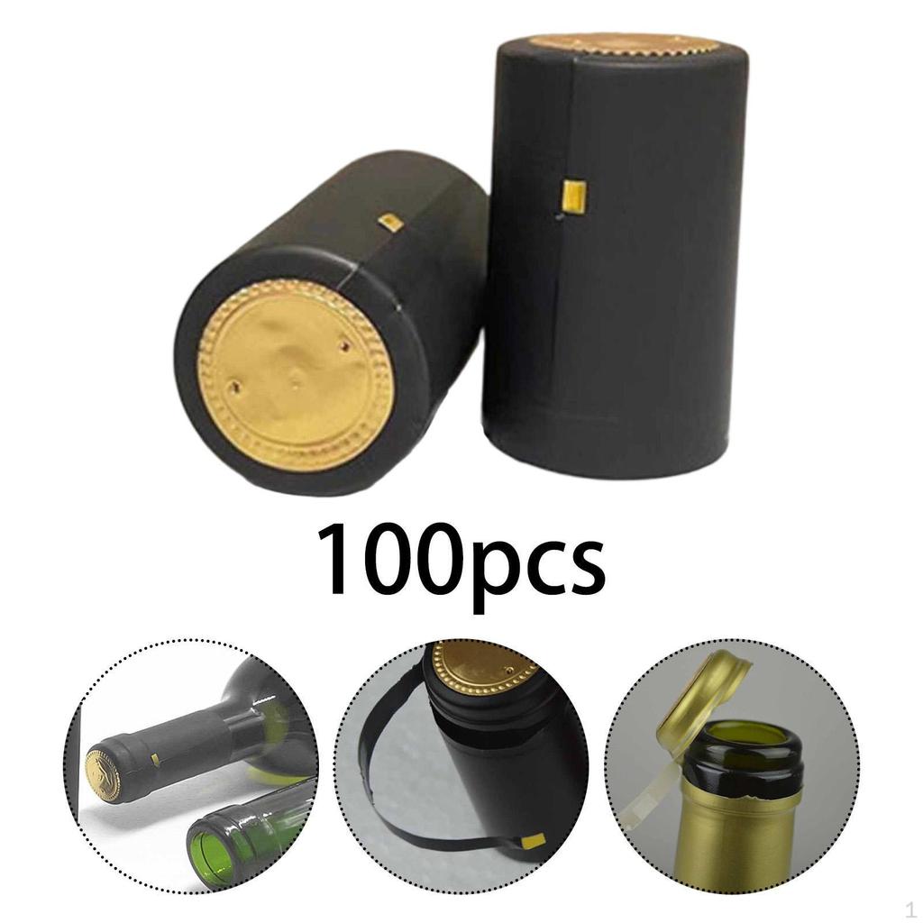 100 Bottle , Professional Sealing Sleeves, Heat Shrink Capsules for Decoration.