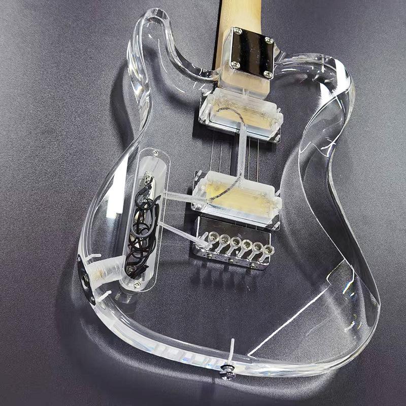 Genuine Transparent Acrylic Electric Guitar - Cool ST Rock Style