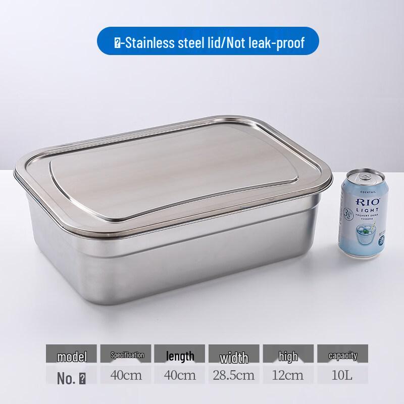 

11L 304 Stainless Steel Food Storage Container with Steel Lid