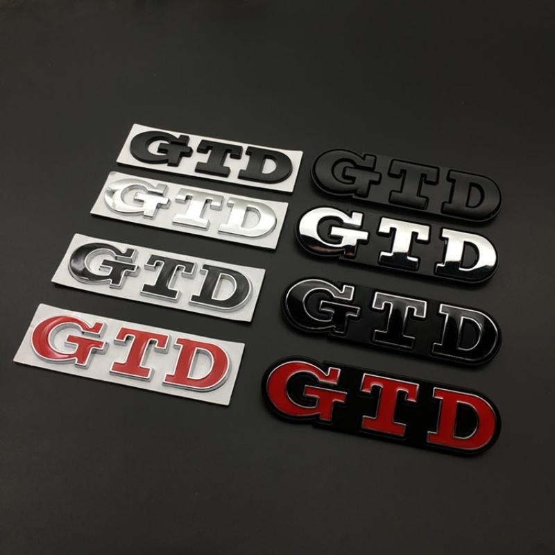 3D Metal GTD Logo Car Stickers Decals Front Hood Grill Emblem Badge for GTD Go-lf 2 4 5 6 7 8 R MK4 MK5 MK6 MK7 MK3 MK2